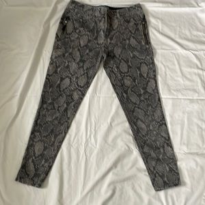 Gray snakeskin print jeans from Wit & Wiadom